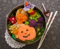 Jack-o-Lantern Onigiri Bento