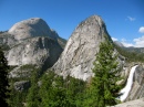 Half Dome, Liberty Cap and Nevada Falls