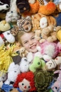 Lainey with Her Stuffed Animals