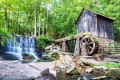 Historic Mill and Waterfall in Marietta, Georgia