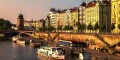 Prague Embankment on a Summer Evening