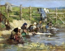 Laundresses by a Stream