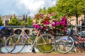 Bicycles on a Bridge in Amsterdam