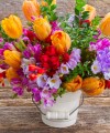 Freesia and Tulip Flowers