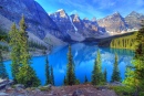 Wenkchemna Peaks Reflection on Moraine Lake