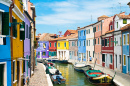 Canal in Burano, Venice