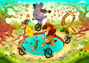 Animals on Unicycles