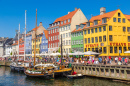 Nyhavn District in Copenhagen, Denmark