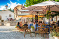 Street Cafe in Omodos, Cyprus