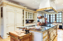 Kitchen with Copper Utensils