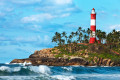 Lighthouse on a Rocky Cliff