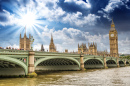 Westminster Bridge over River Thames, London