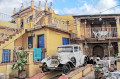 Retro Car in a Patio in Trinidad, Cuba