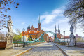 Bridge to Tumski Island in Wroclaw, Poland