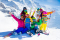 Skiers in the Swiss Alps