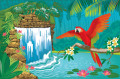 Tropical Landscape with a Waterfall