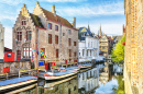 Canals in Bruges, Belgium