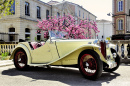 1953 MG Sports car in Ales, France