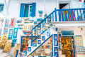Narrow Street in Mykonos Town, Greece