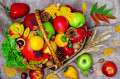 Basket With Fruits and Vegetables