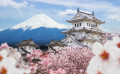 Himeji Castle and Fuji Mountain, Japan