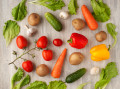 Vegetables on a Wooden Table