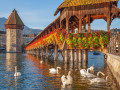 Chapel Bridge, City of Lucerne, Switzerland