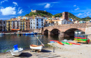 City of Bosa, Sardinia, Italy