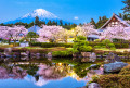 Fujinomiya, Japan with Mt. Fuji