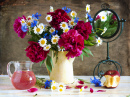 Still Life with Peonies and Daisies