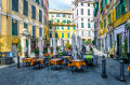 Street Restaurant in Genoa, Italy