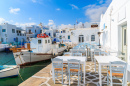 Taverna in Naoussa, Paros Island, Greece