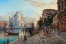 Venice, Cafe Giardino with Santa Maria della Salute