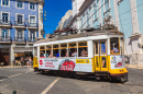 Vintage Tram in Lisbon, Portugal