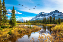 Rocky Mountains on an Autumn Day