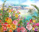 Mediterranean Garden Watercolor