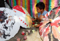 Traditional Umbrella Craftsmen, Java, Indonesia