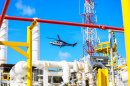 Helicopter Landing on Offshore Platform