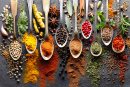 Spices on a Black Board