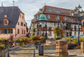 Main Square with Fountain in Barr, France