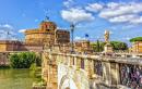 Sant'Angelo Bridge over the Tiber River, Rome