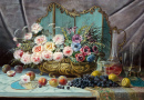 Still Life of Flowers and Fruit