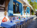 Street Restaurant in Alacati, Turkey