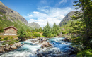 Trollstigen Road Waterfall, Norway