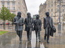 Statues of the Beatles on Liverpool Waterfront