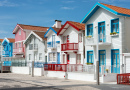 Coastal Town of Costa Nova, Portugal