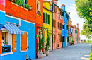 Island of Burano in Venice