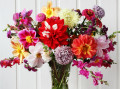 Autumn Bouquet of Dahlias and Asters