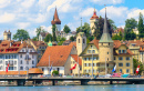 Lucerne City and River Reuss, Switzerland