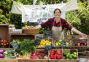 Greengrocer at the Farmer Market